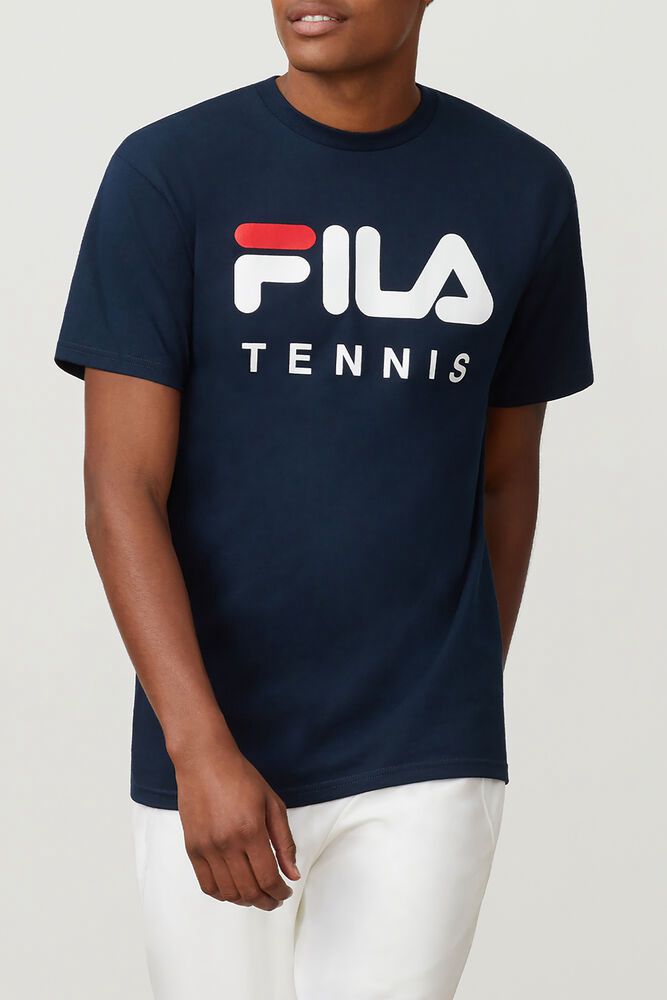 Fila Miesten Paidat Tennis Laivastonsininen - RTJZ-68109